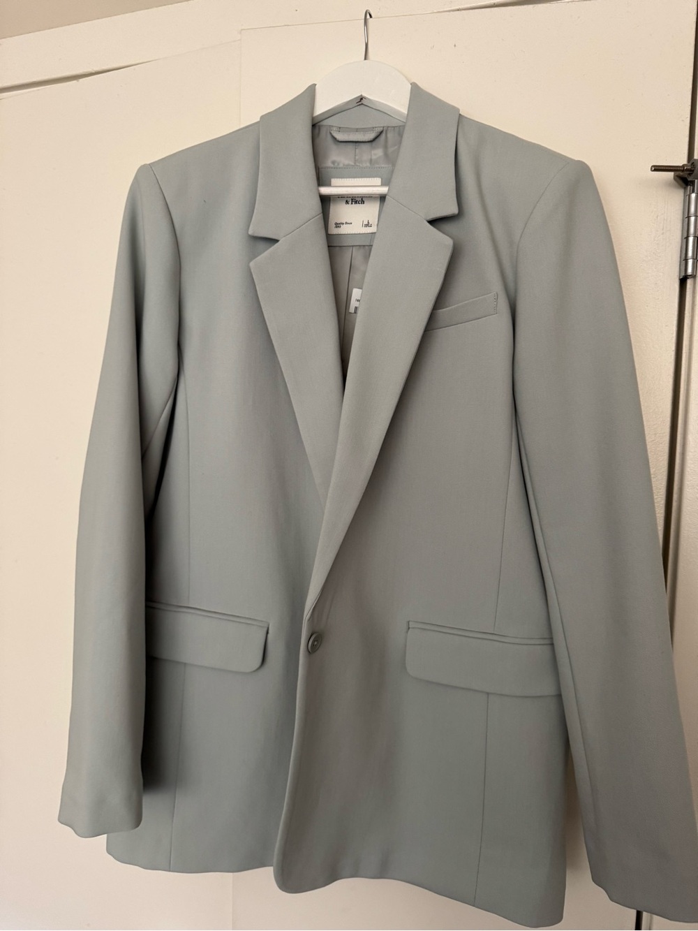 Light green / sage Abercrombie classic suiting blazer - single button